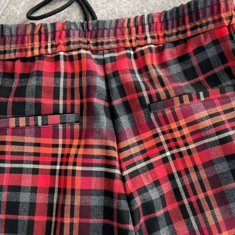 Urban Outfitters Plaid Pull-On Pants Size XS Straight Leg Elastic Waist - Picture 11 of 14